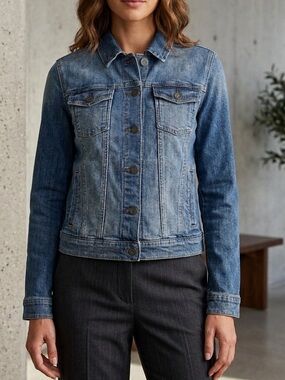PAIGE Rowan Denim Jacket in Stark Wash Size Small